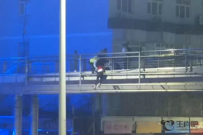 事发上海！一女子爬至天桥栏杆外，半个身子已悬空！紧急时刻，他们赶到……插图