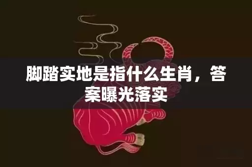 脚踏实地是指什么生肖，答案曝光落实插图