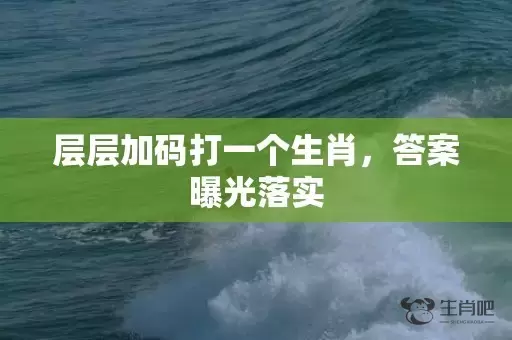 层层加码打一个生肖，答案曝光落实插图