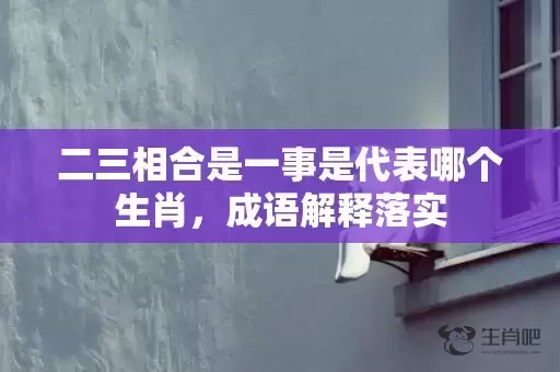 二三相合是一事是代表哪个生肖，成语解释落实插图