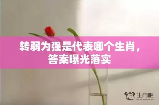 转弱为强是代表哪个生肖，答案曝光落实插图