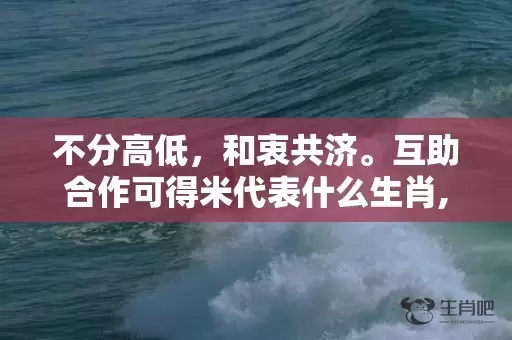 不分高低，和衷共济。互助合作可得米代表什么生肖,词语解答落实插图