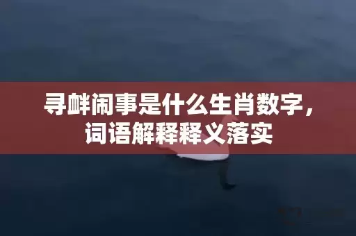 寻衅闹事是什么生肖数字，词语解释释义落实插图