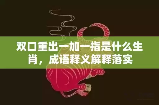 双口重出一加一指是什么生肖，成语释义解释落实插图