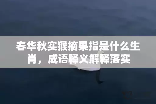 春华秋实猴摘果指是什么生肖，成语释义解释落实插图