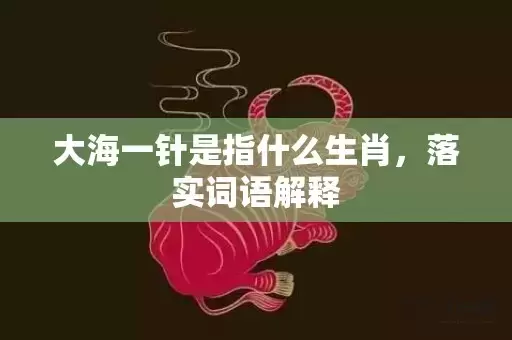 大海一针是指什么生肖，落实词语解释插图