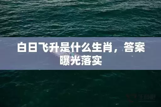 白日飞升是什么生肖，答案曝光落实插图