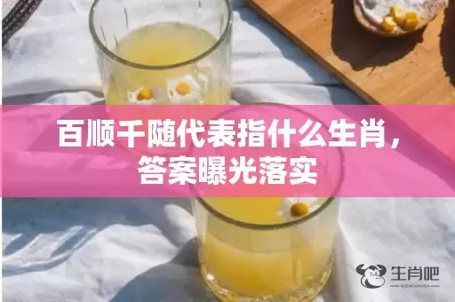 百顺千随代表指什么生肖，答案曝光落实插图
