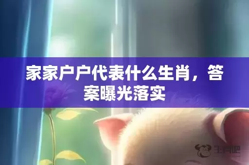 家家户户代表什么生肖，答案曝光落实插图