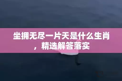 坐拥无尽一片天是什么生肖，精选解答落实插图