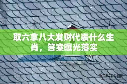 取六拿八大发财代表什么生肖，答案曝光落实插图