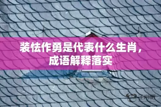 装怯作勇是代表什么生肖，成语解释落实插图