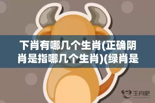 下肖有哪几个生肖(正确阴肖是指哪几个生肖)(绿肖是哪几个生肖)插图