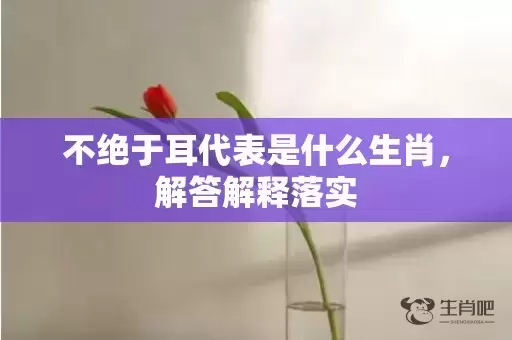 不绝于耳代表是什么生肖，解答解释落实插图
