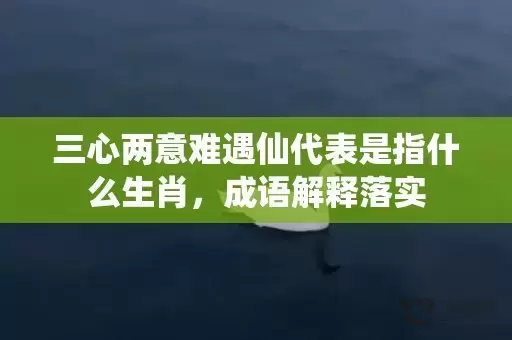 三心两意难遇仙代表是指什么生肖，成语解释落实插图